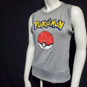 Pokèmon Gray Pokèball Logo Tank Top (S)